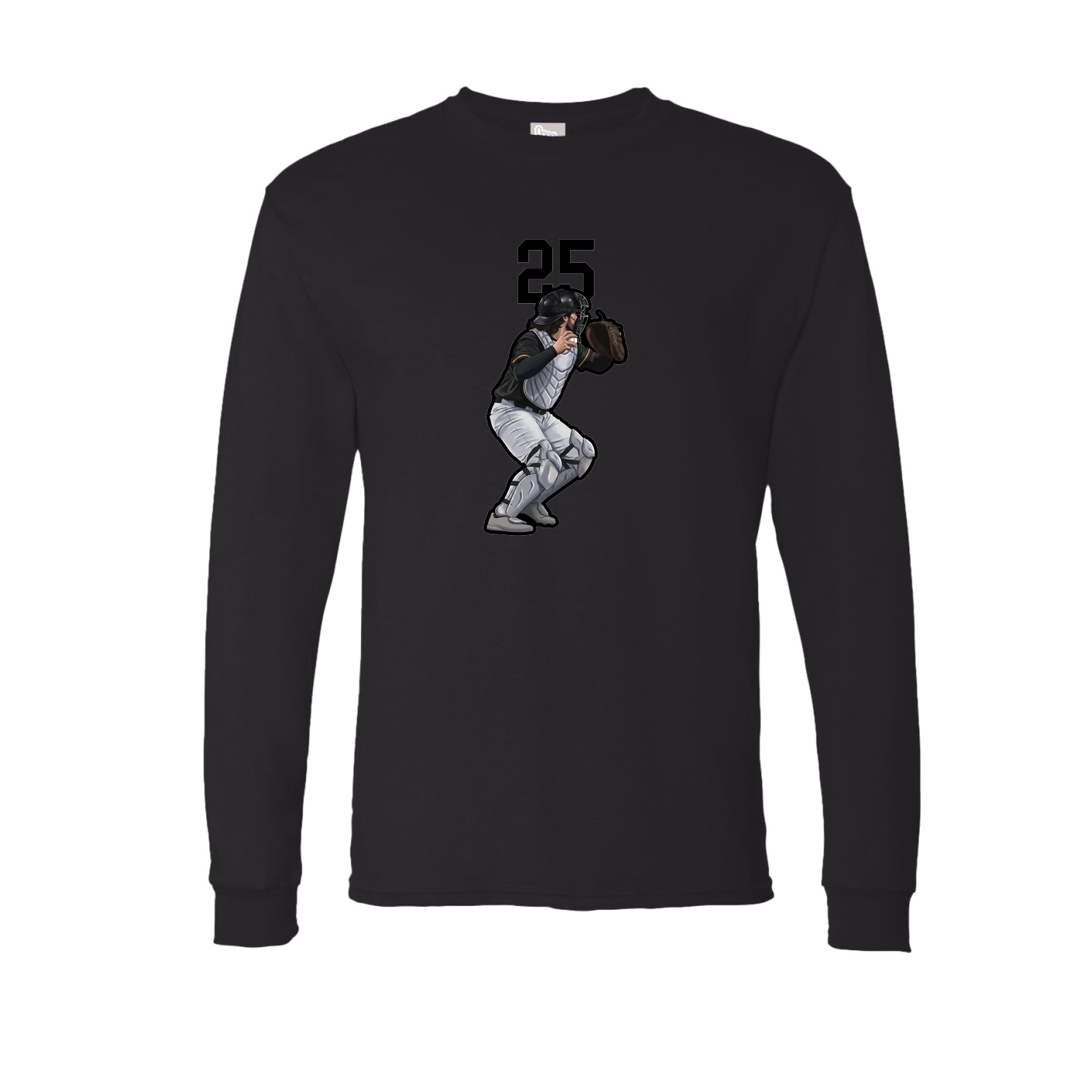 Long Sleeve Tee — Number Top in Black