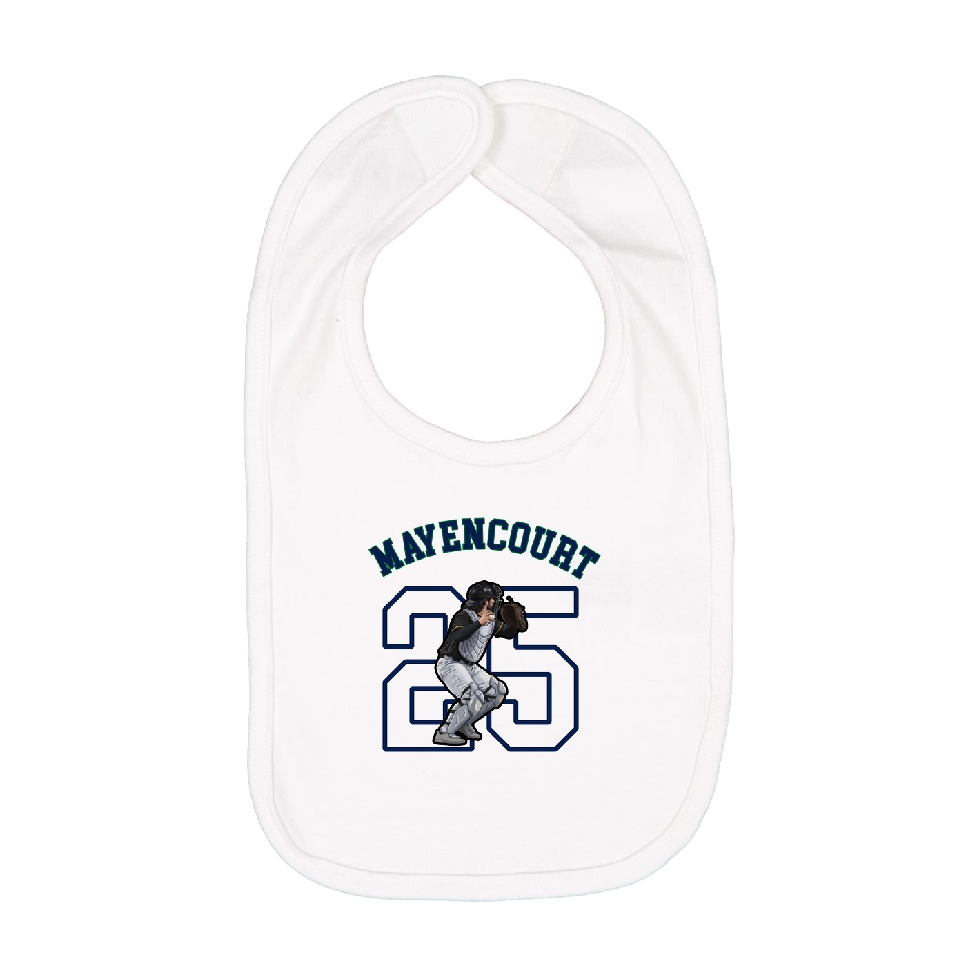 Infant Bib — Shirsey Arch in White