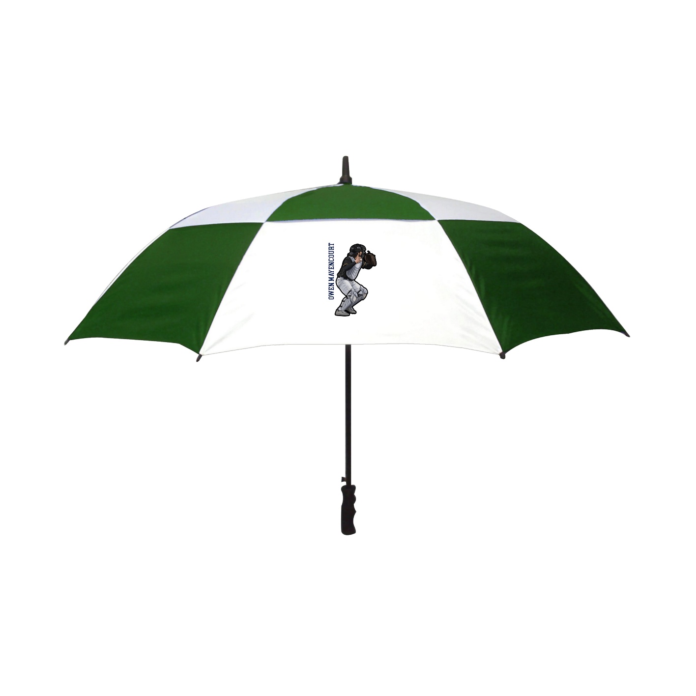 Golf Umbrella — Name Vertical in White