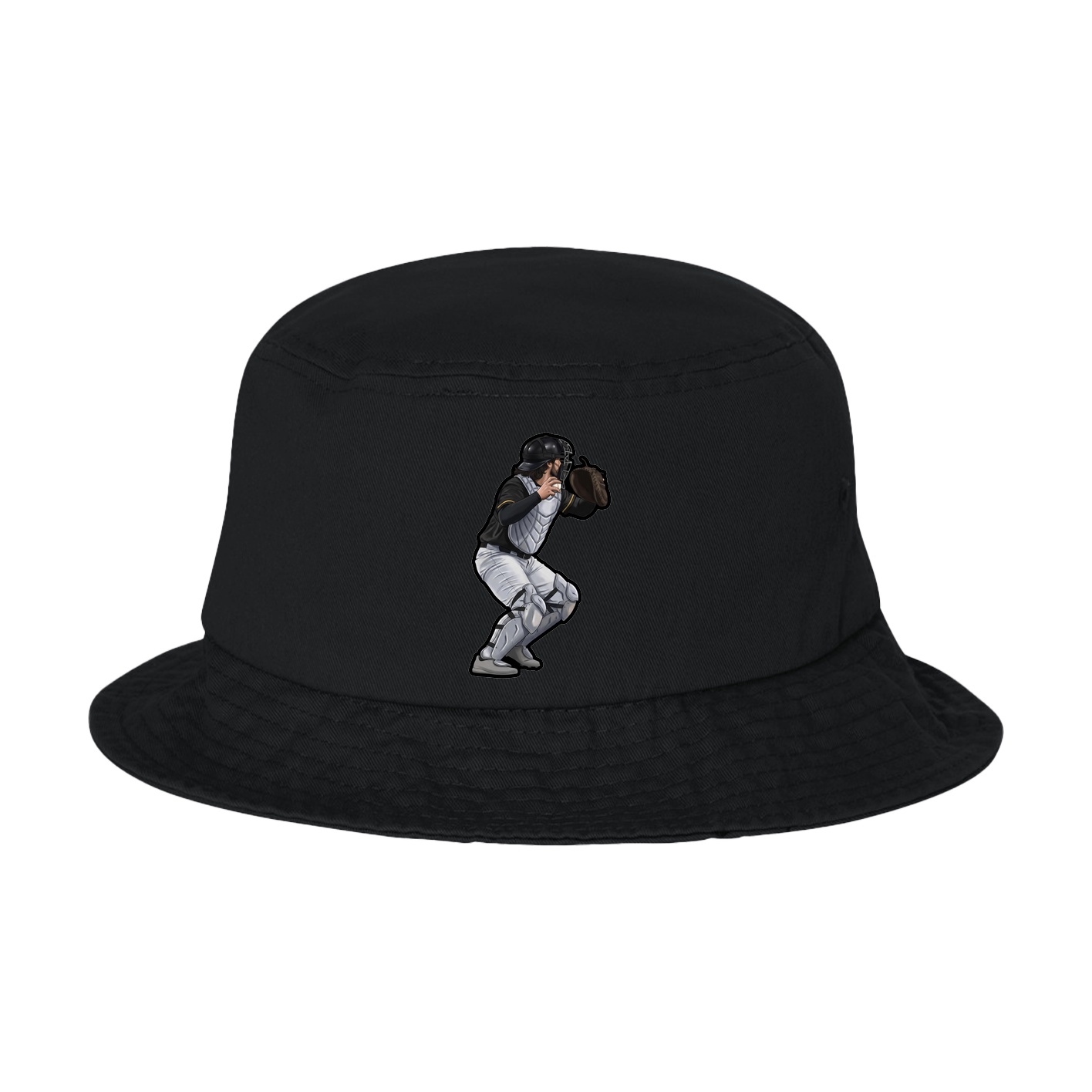 Bucket Cap — Name Vertical in Black