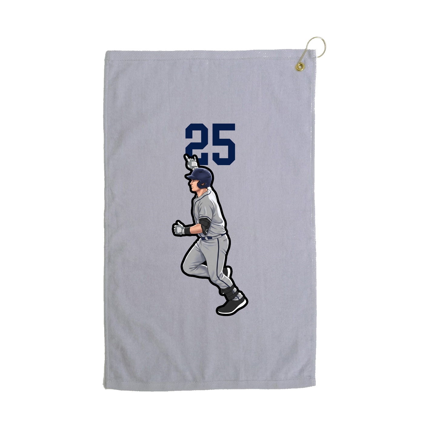 Golf Towel — Number Top in Grey