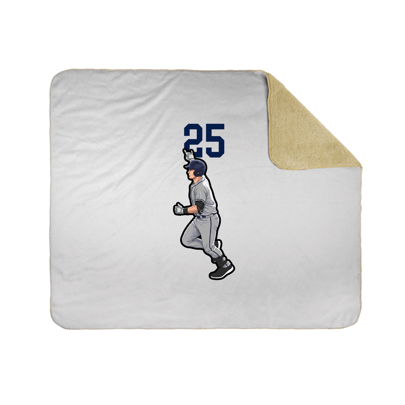 Throw Blanket — Number Top in White