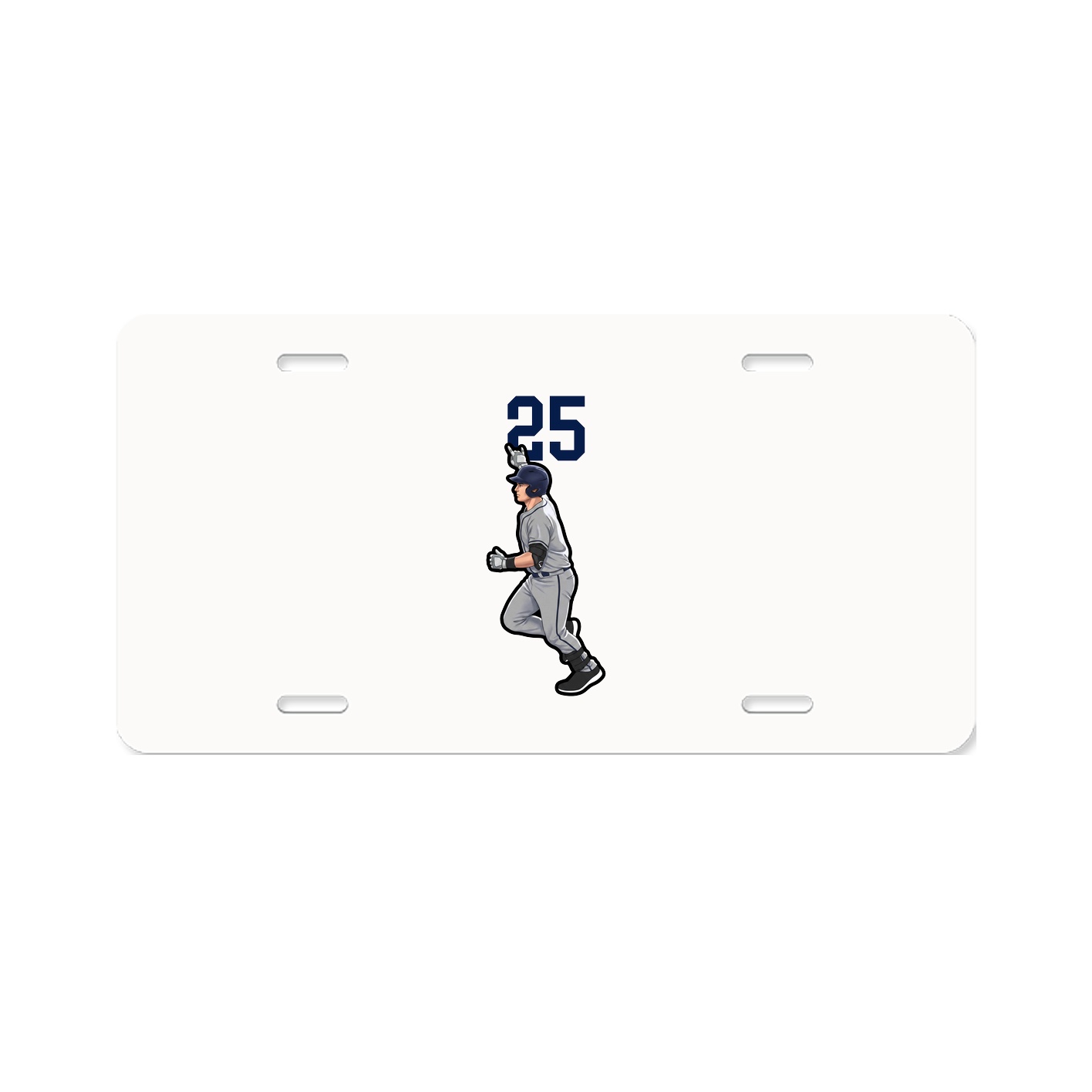 License Plate — Number Top in Classic