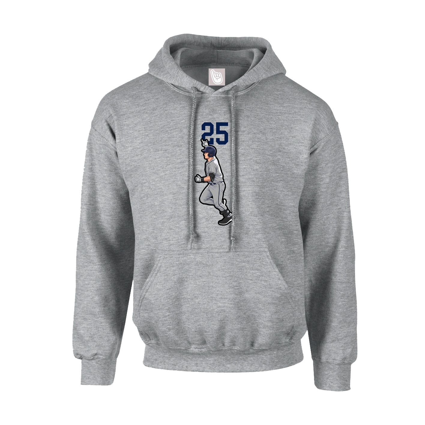 Youth Hoodie — Number Top in Grey