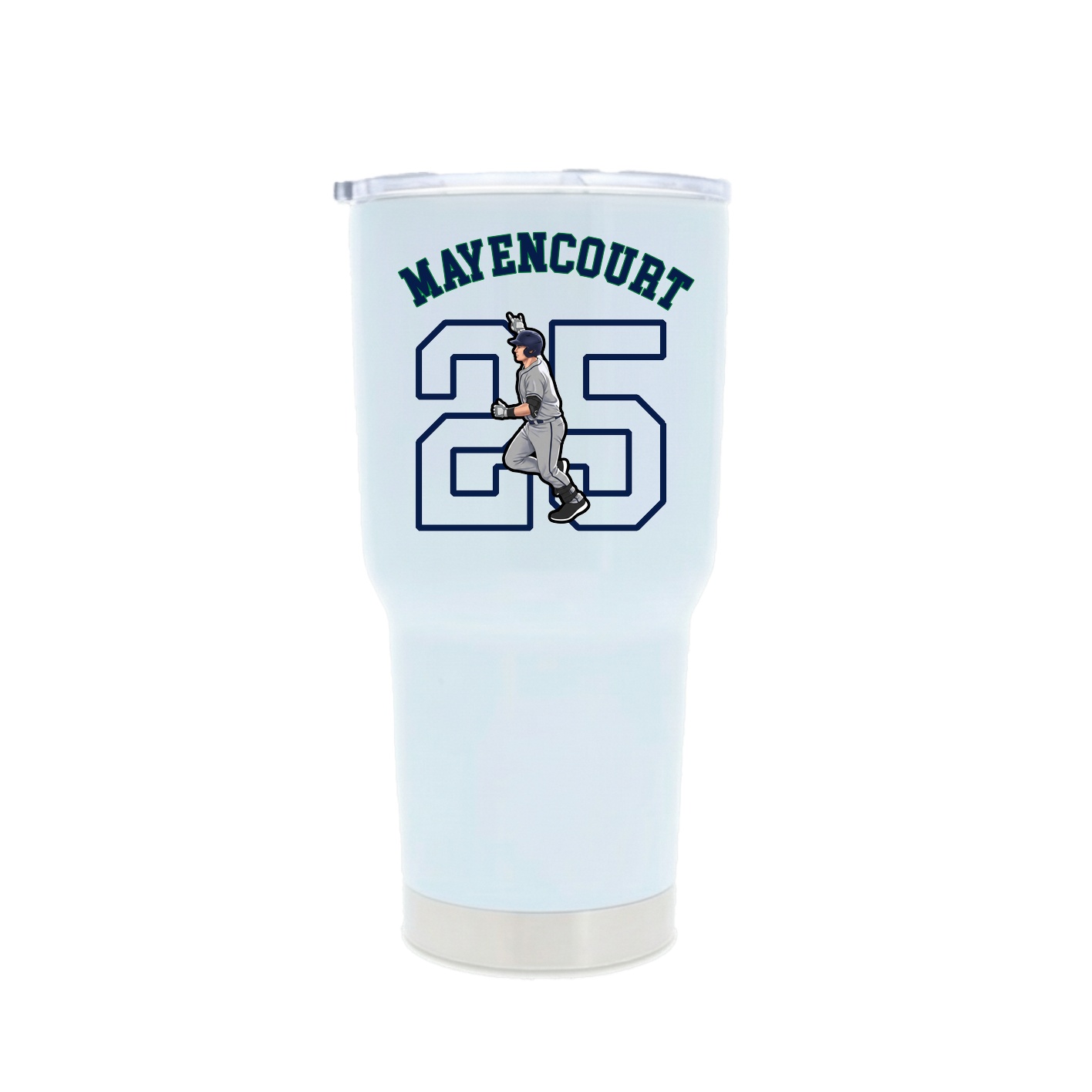 30oz Stainless Steel Tumbler — Shirsey Arch in White