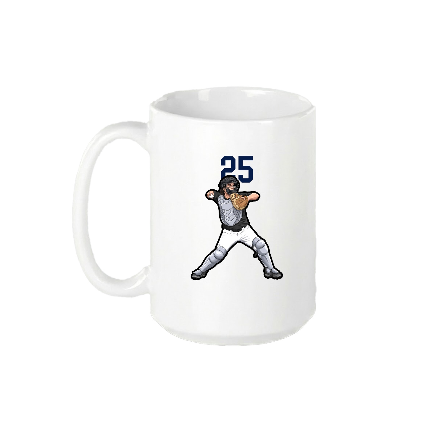 15oz Coffee Mug — Number Top in White