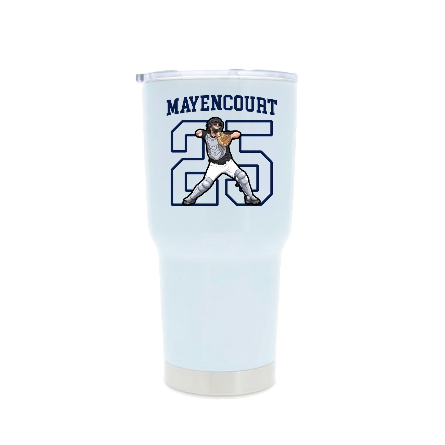 30oz Stainless Steel Tumbler — Shirsey in White