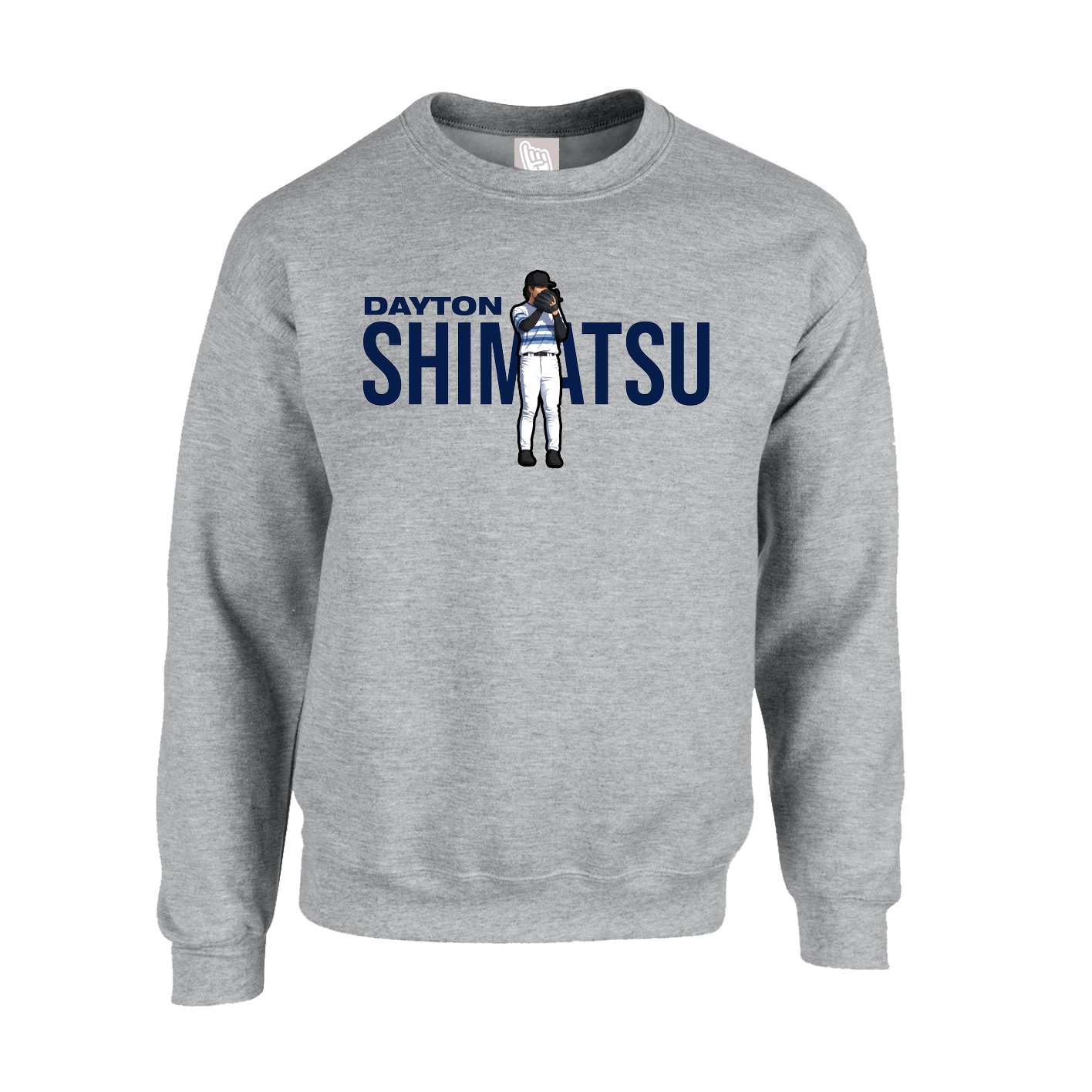 Fleece Crew — Player Name in Grey