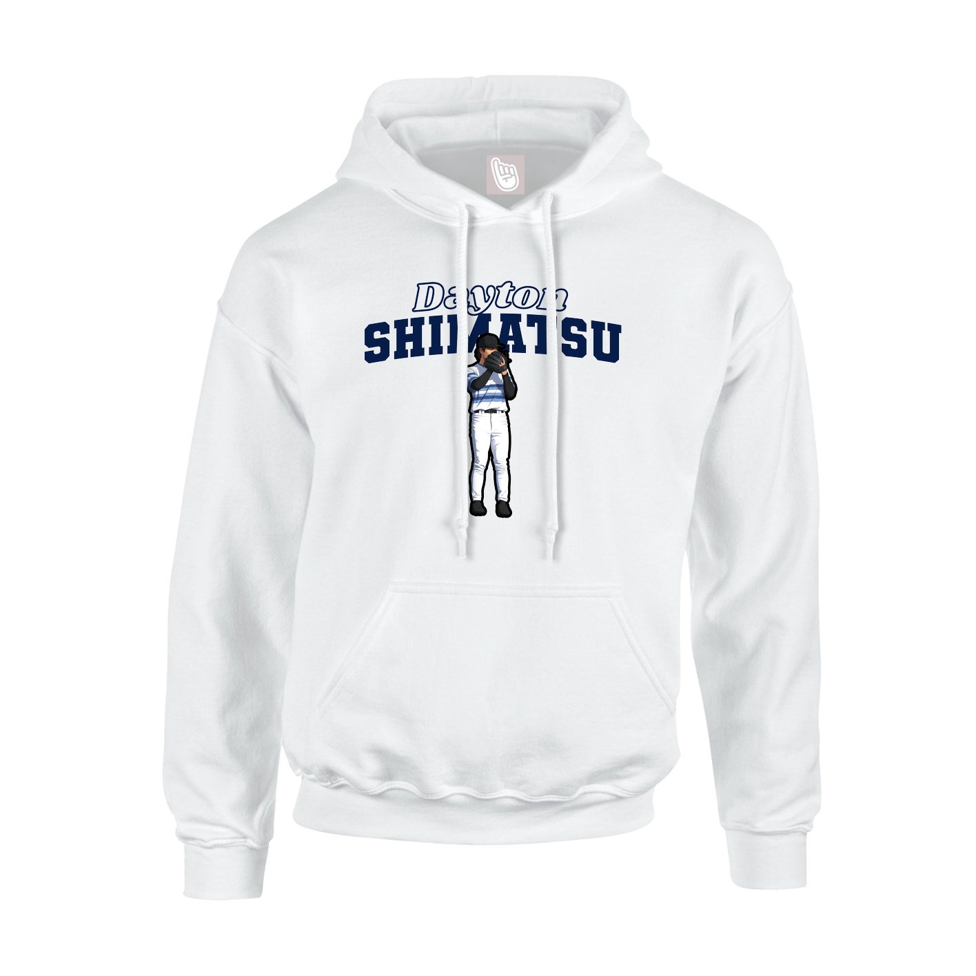 Hoodie — Name Arch in White