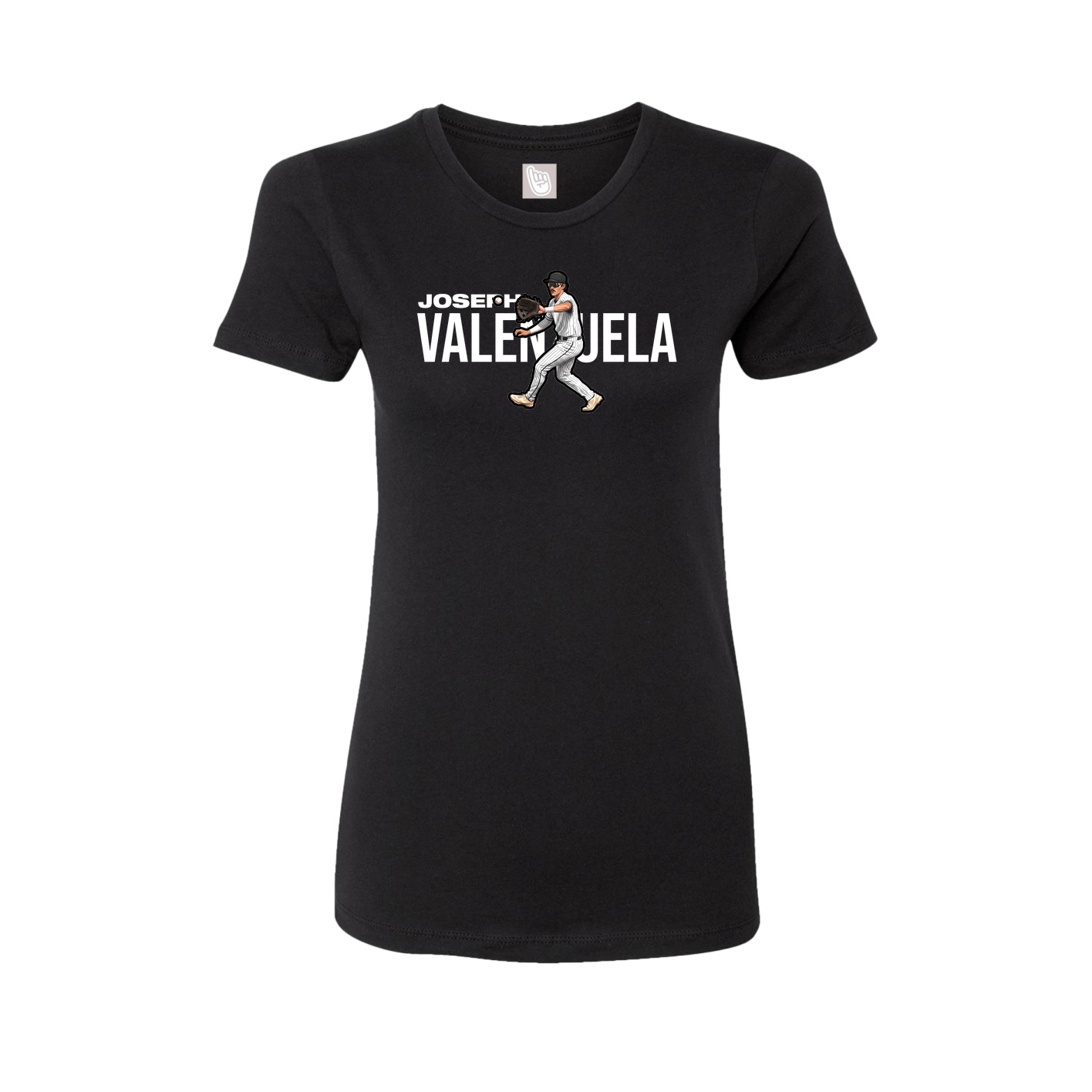 Fitted Women's Tee — Player Name in Black