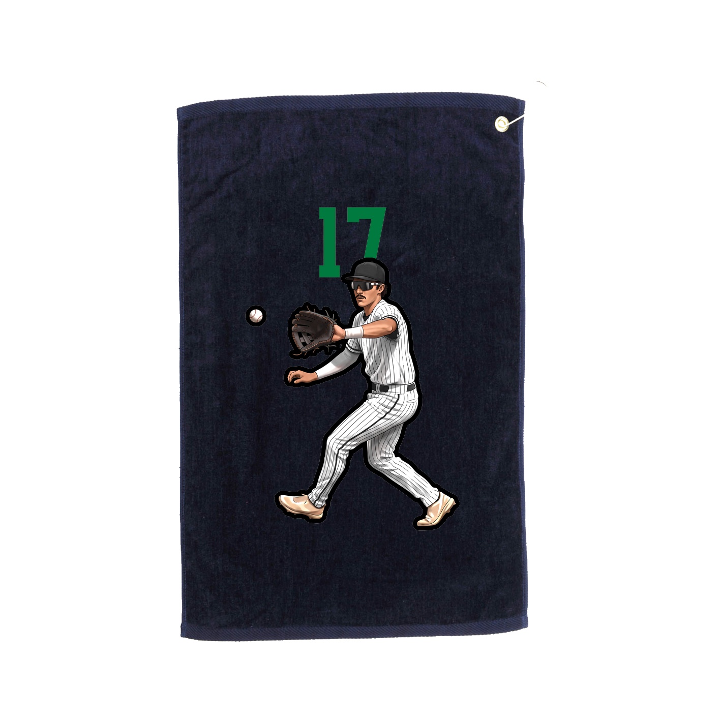 Golf Towel — Number Top in Navy