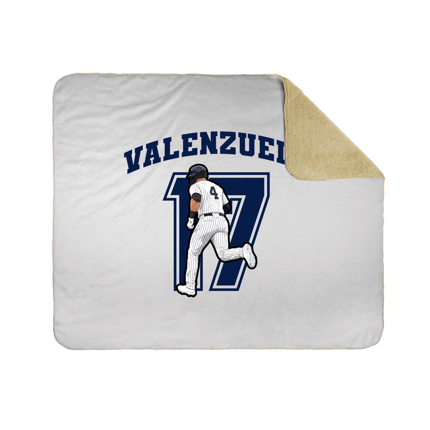 Throw Blanket — Number in White