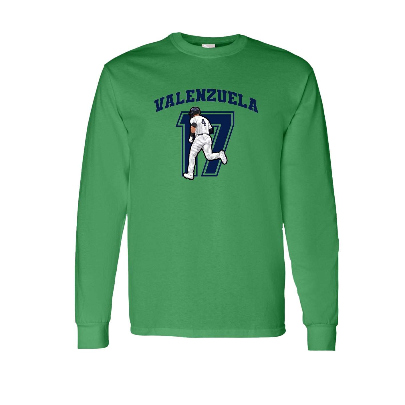 Long Sleeve Tee — Number in Green