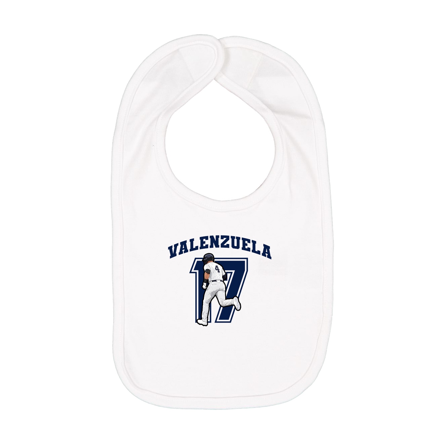 Infant Bib — Number in White
