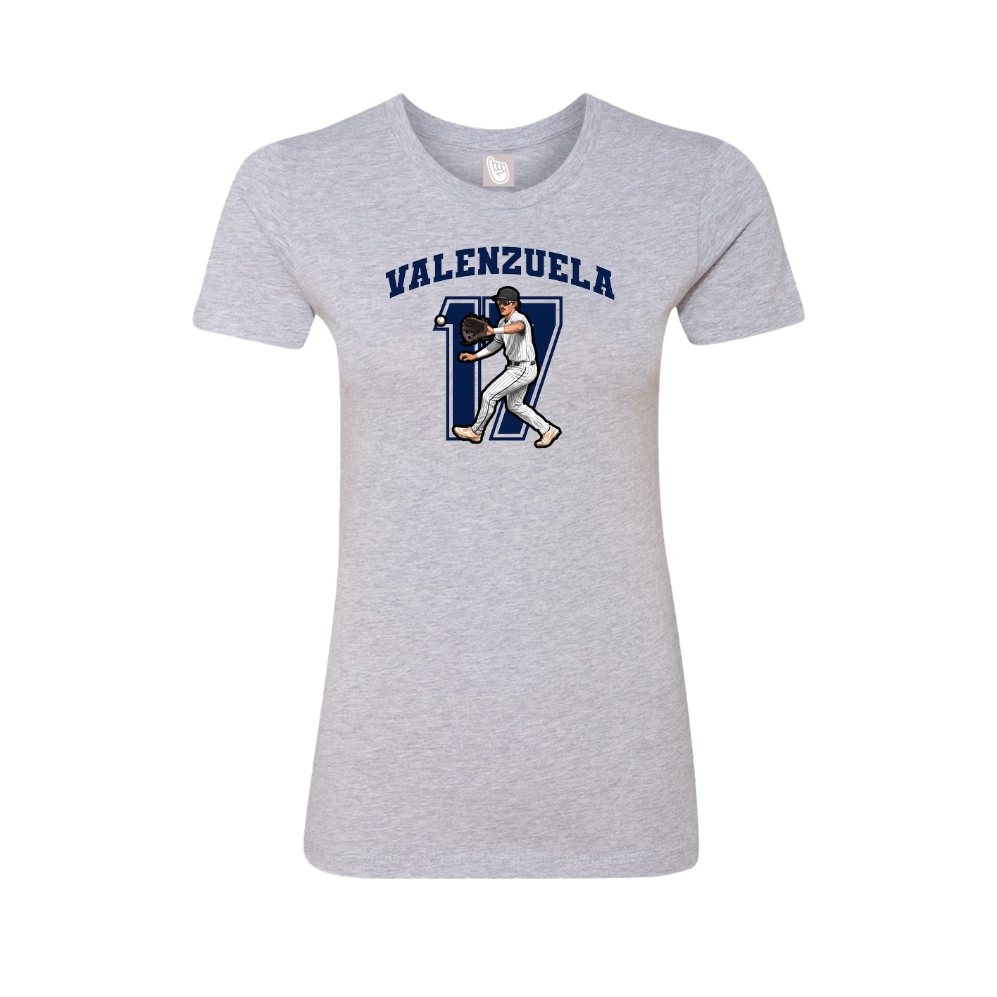 Fitted Women's Tee — Number in Grey
