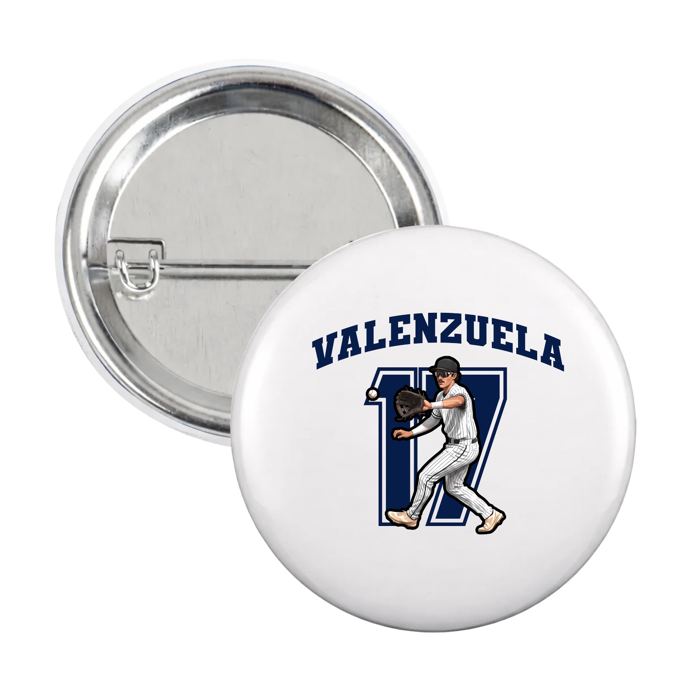 Game Day Button — Number in White