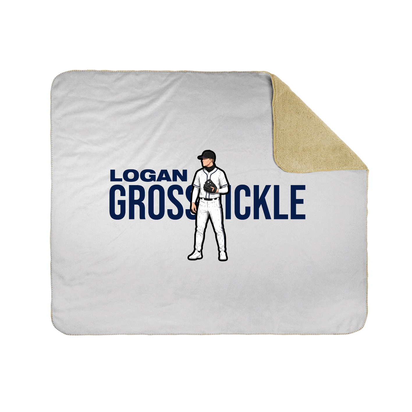 Throw Blanket — Player Name in White