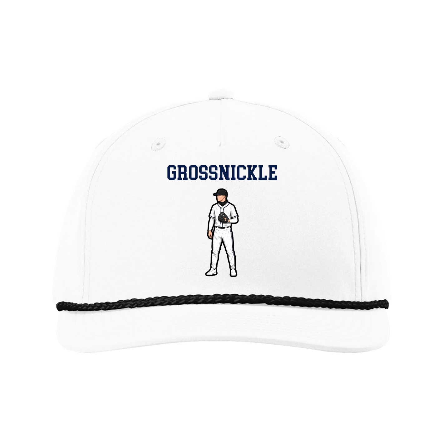 Five-Panel Classic Rope Cap — Shirsey in White