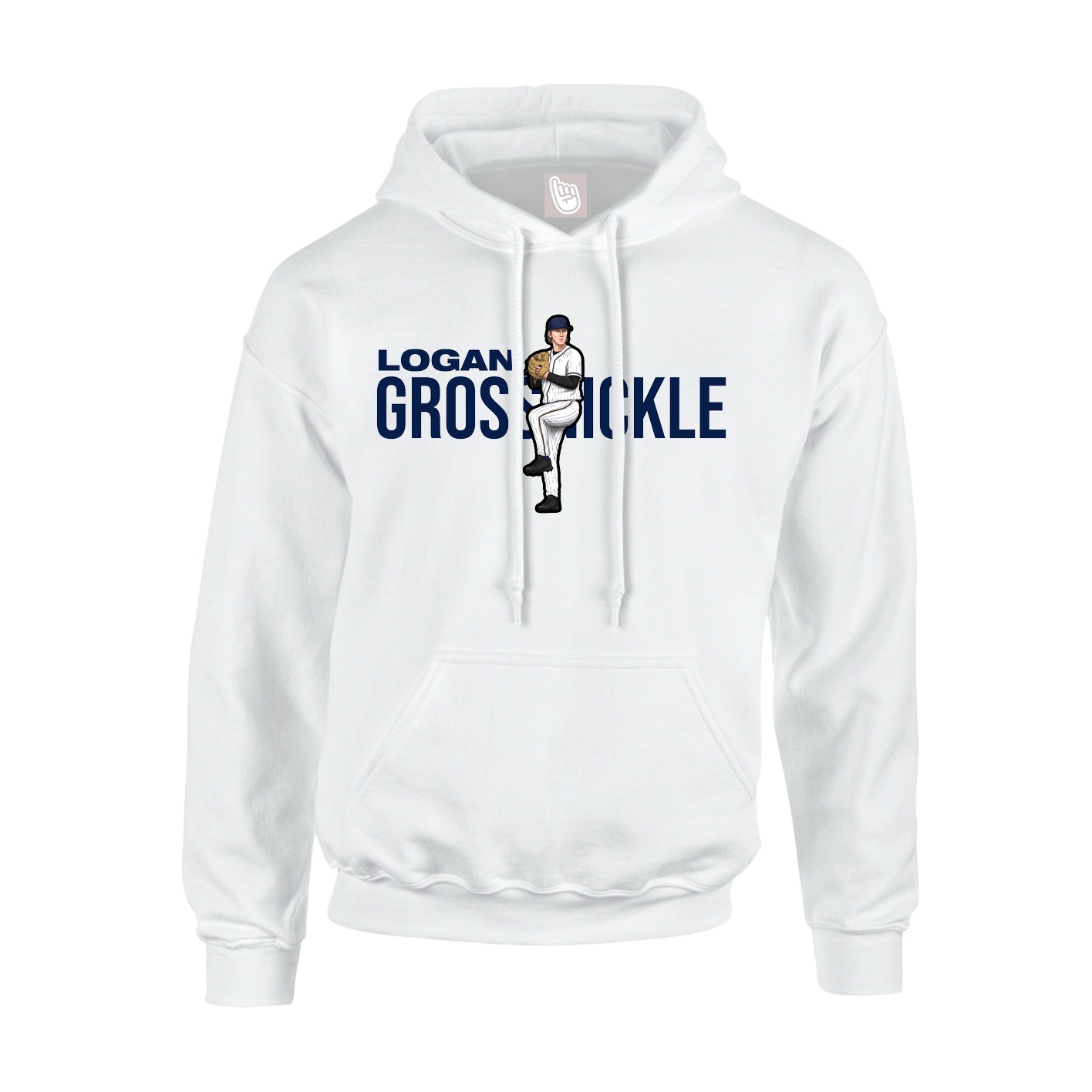 Youth Hoodie — Player Name in White