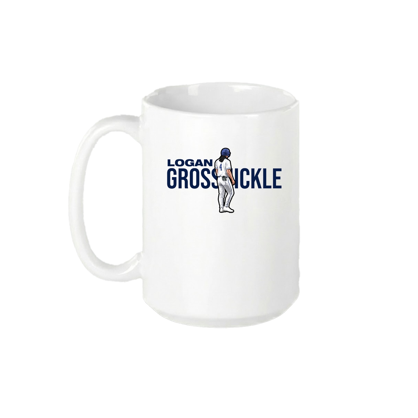 15oz Coffee Mug — Player Name in White