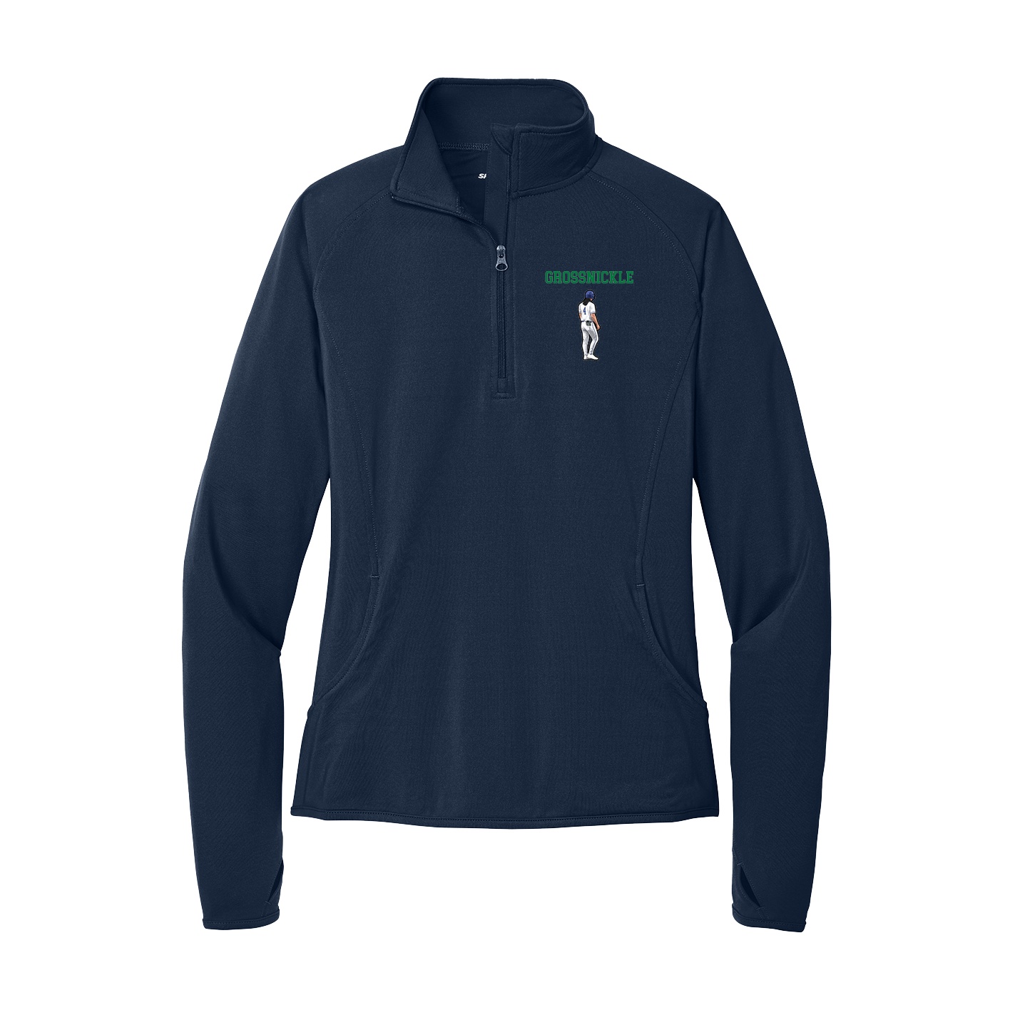 Women's Q-Zip Pullover — Shirsey in Navy