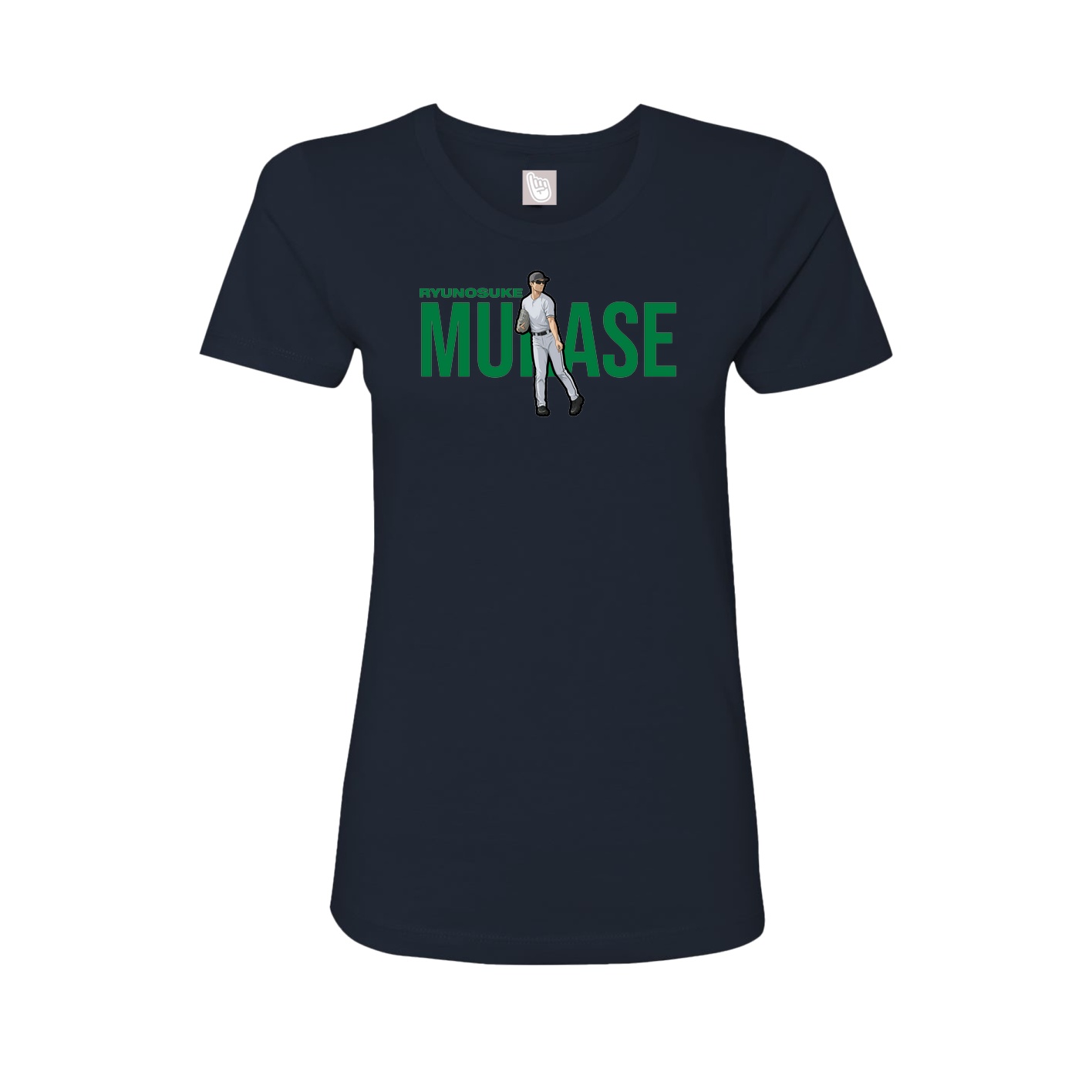Fitted Women's Tee — Player Name in Navy
