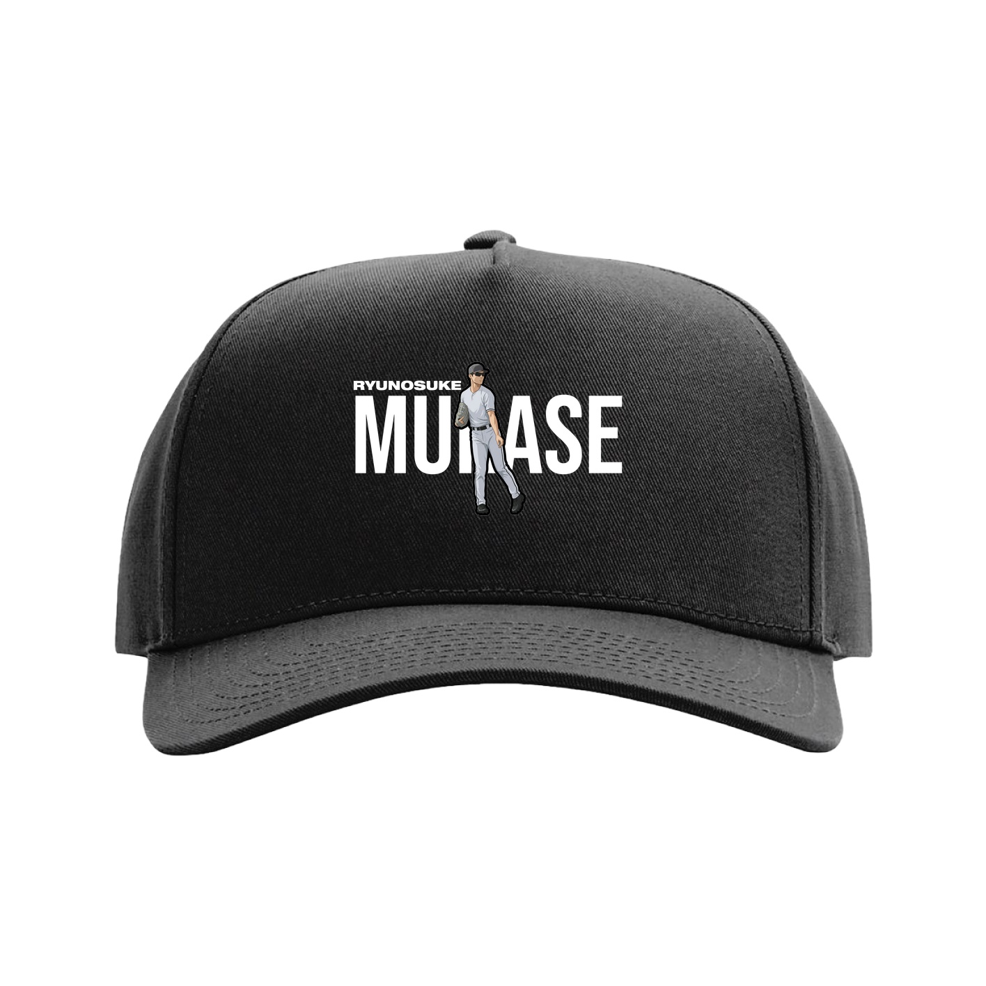 Full Fabric Five-Panel Champ Cap — Player Name in Black