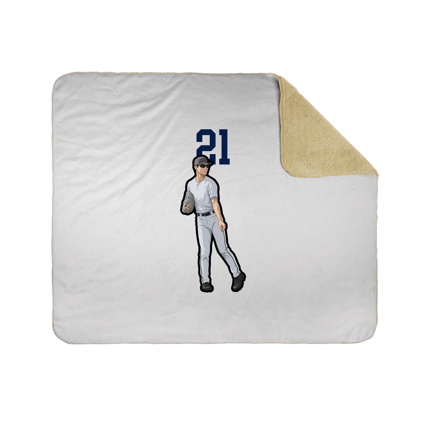 Throw Blanket — Number Top in White