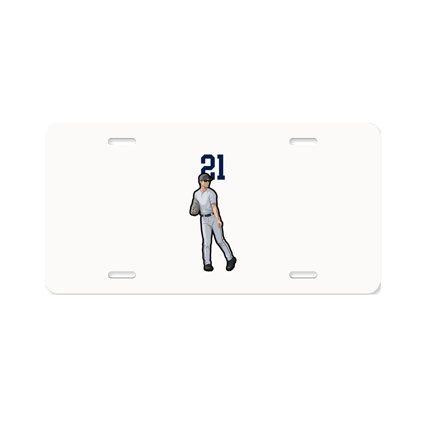 License Plate — Number Top in Classic