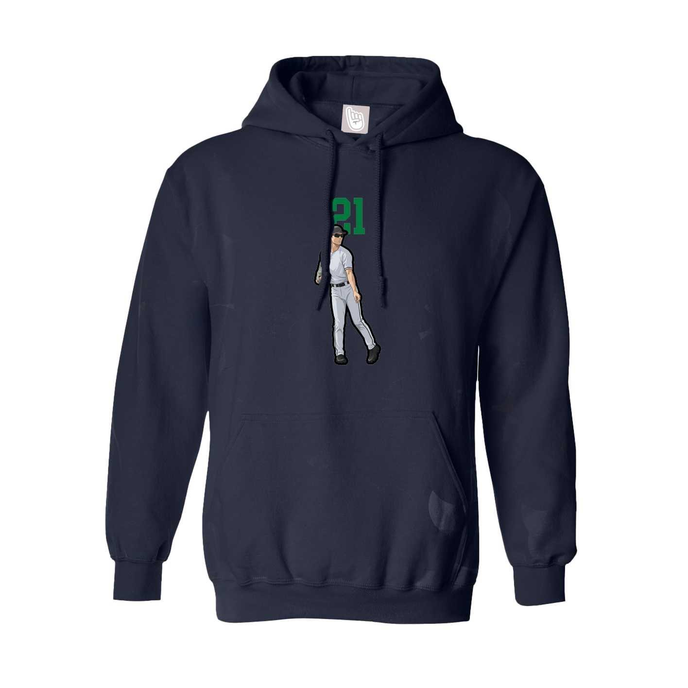 Hoodie — Number Top in Navy