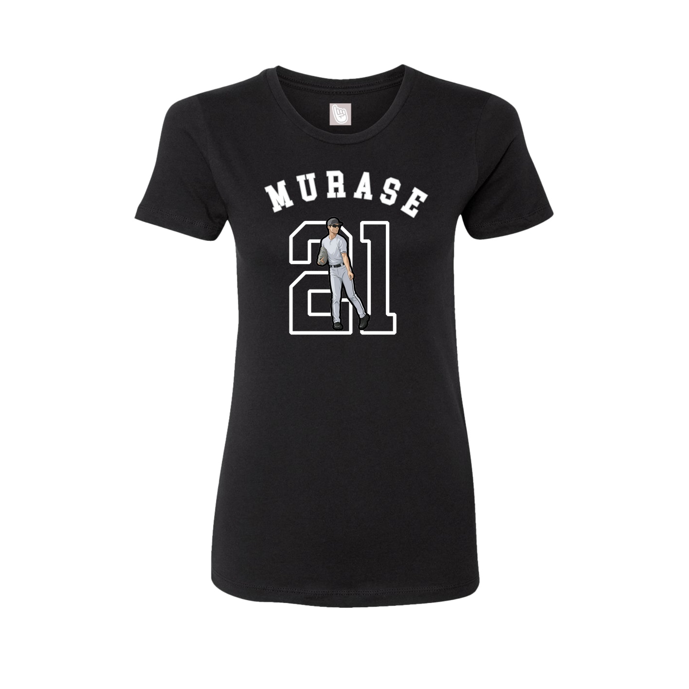 Fitted Women's Tee — Shirsey Arch in Black