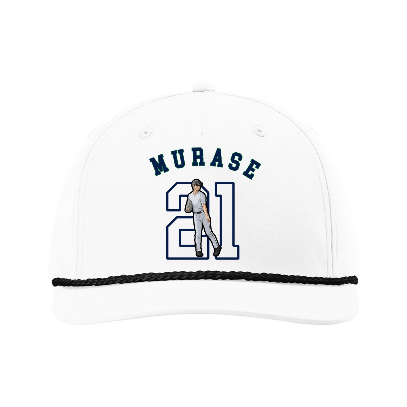 Five-Panel Classic Rope Cap — Shirsey Arch in White