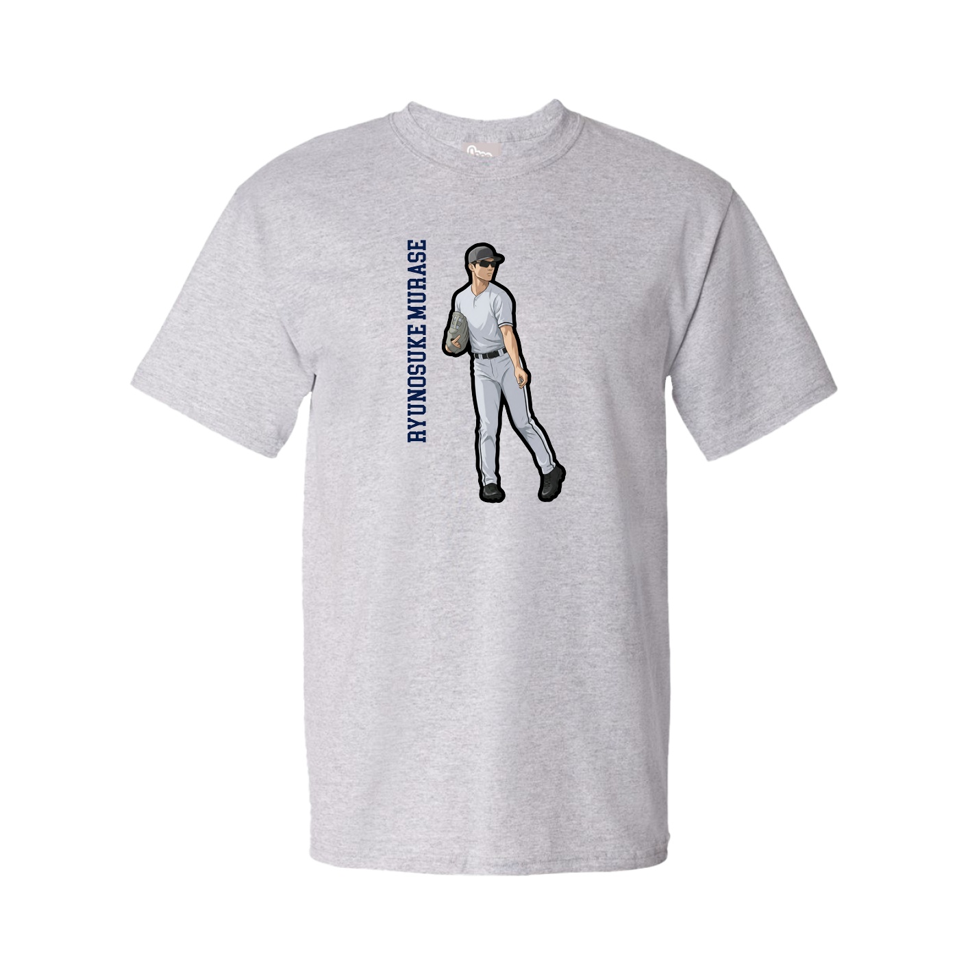 Tee — Name Vertical in Grey