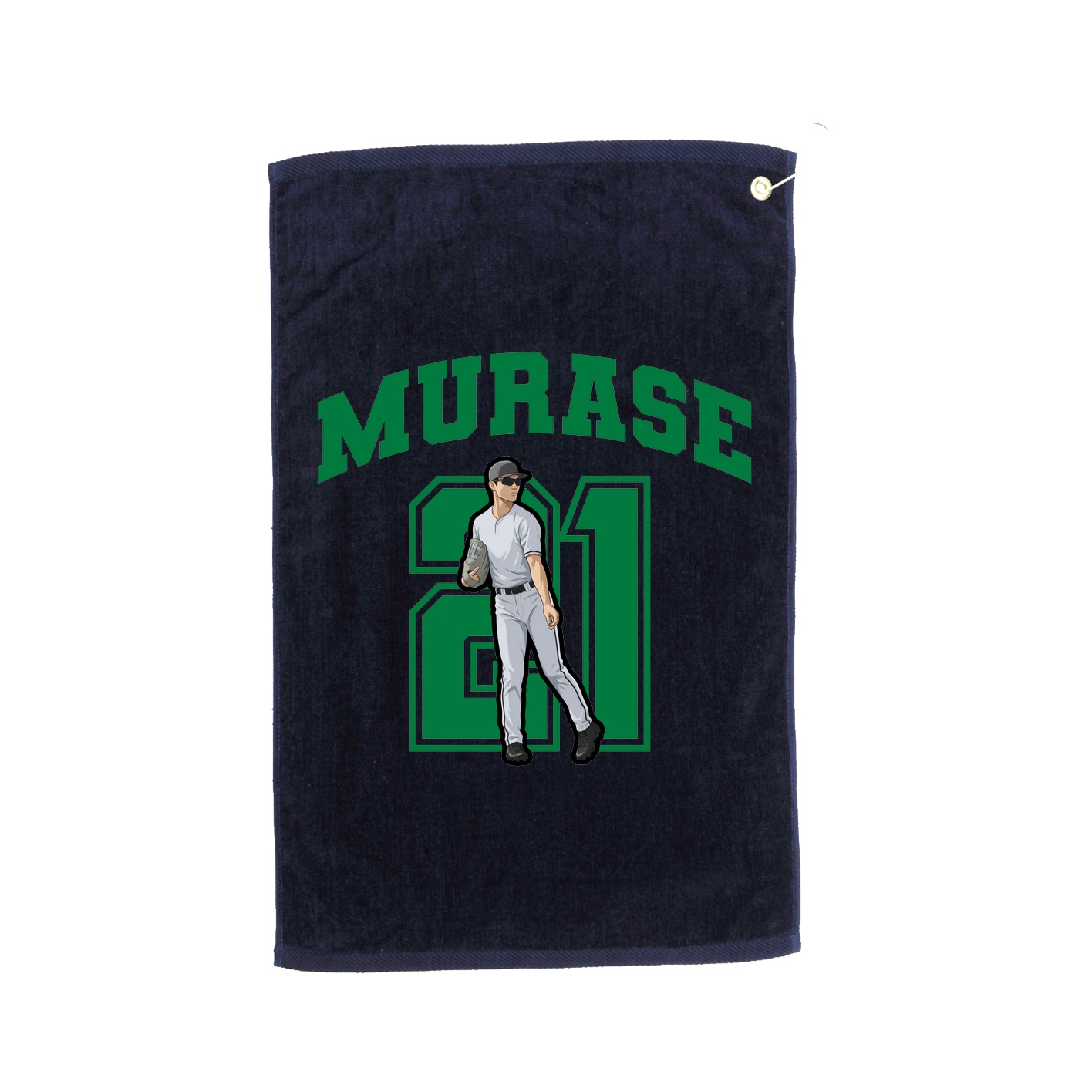 Golf Towel — Number in Navy