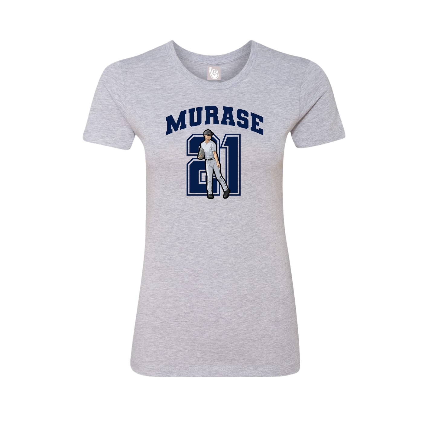 Fitted Women's Tee — Number in Grey