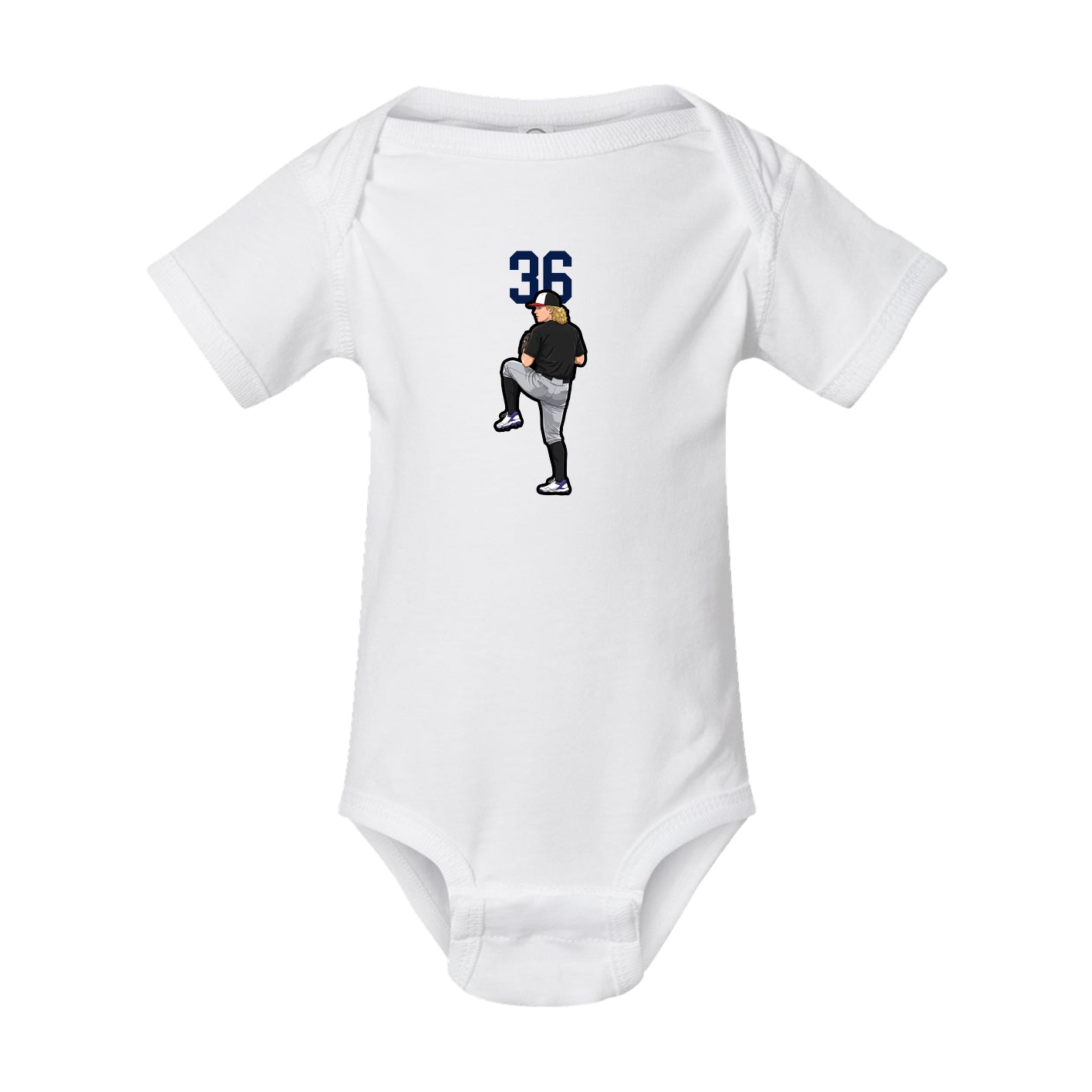 Baby Onesie — Number Top in White
