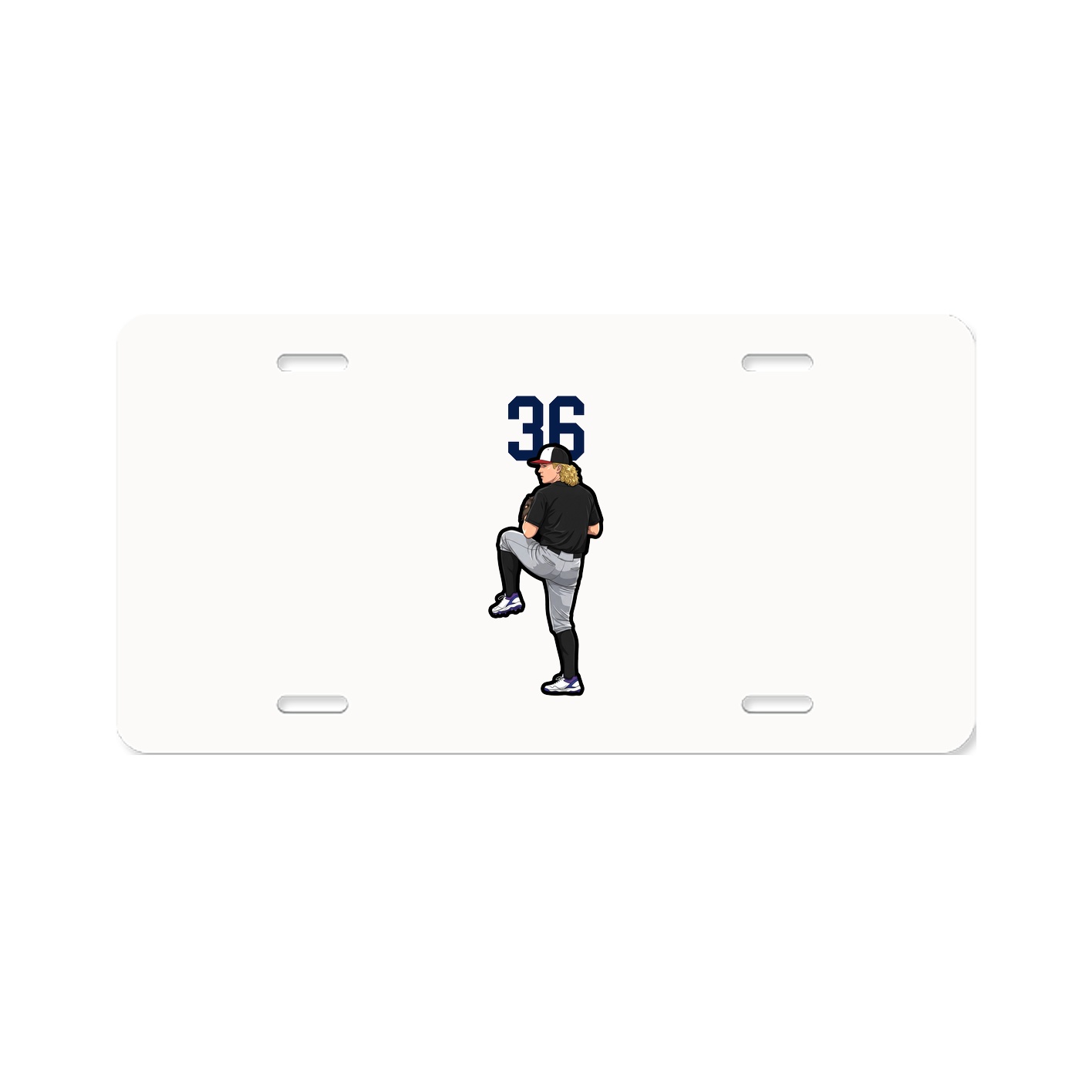 License Plate — Number Top in Classic