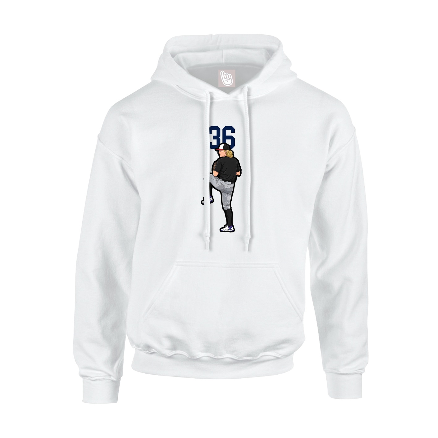 Hoodie — Number Top in White