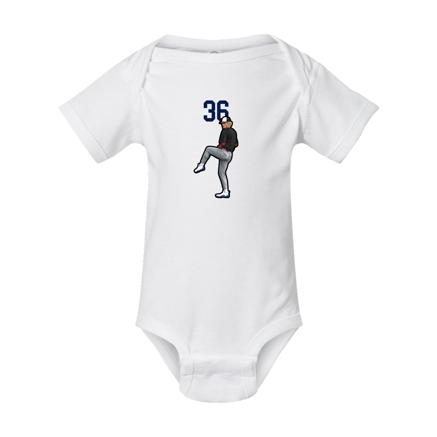 Baby Onesie — Number Top in White