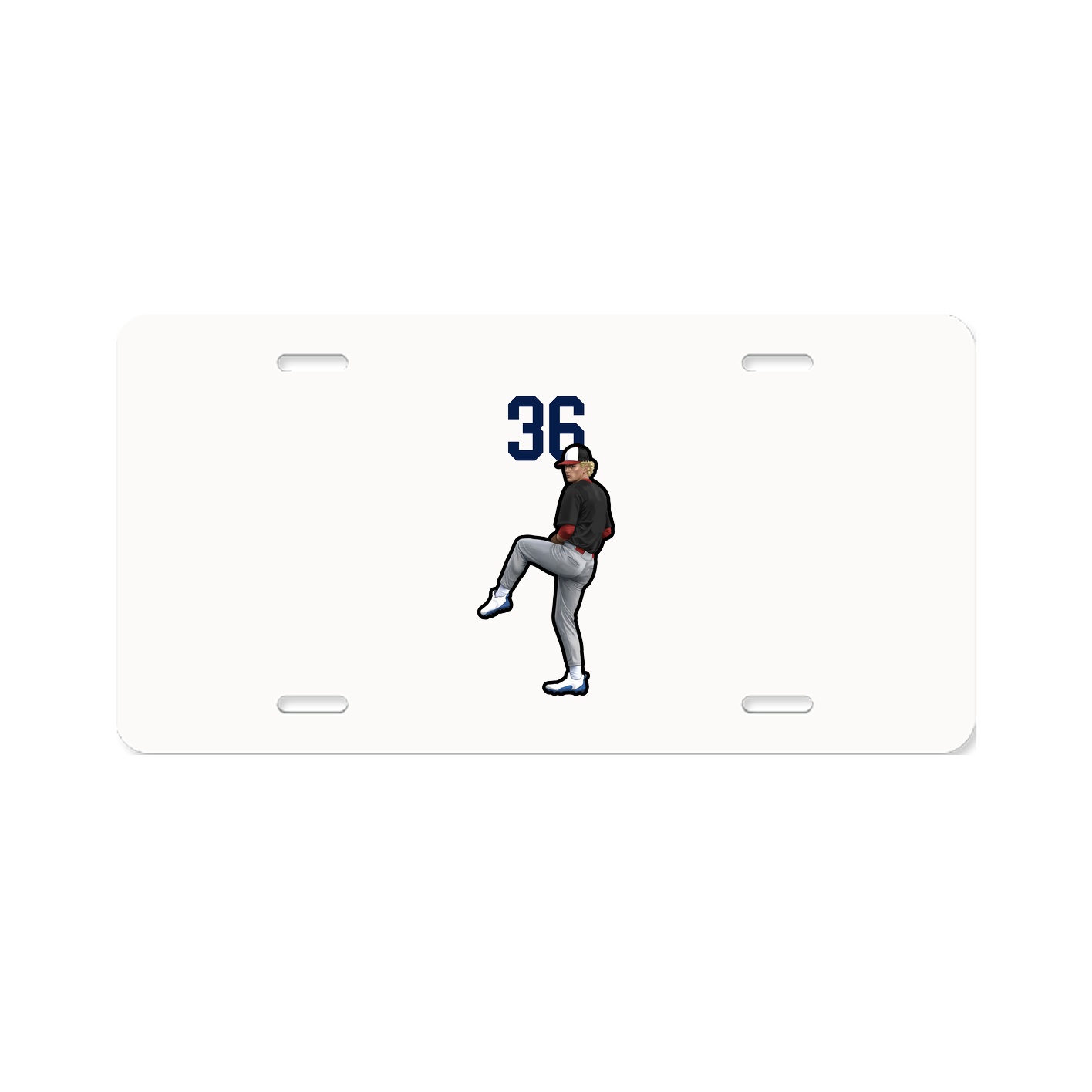 License Plate — Number Top in Classic