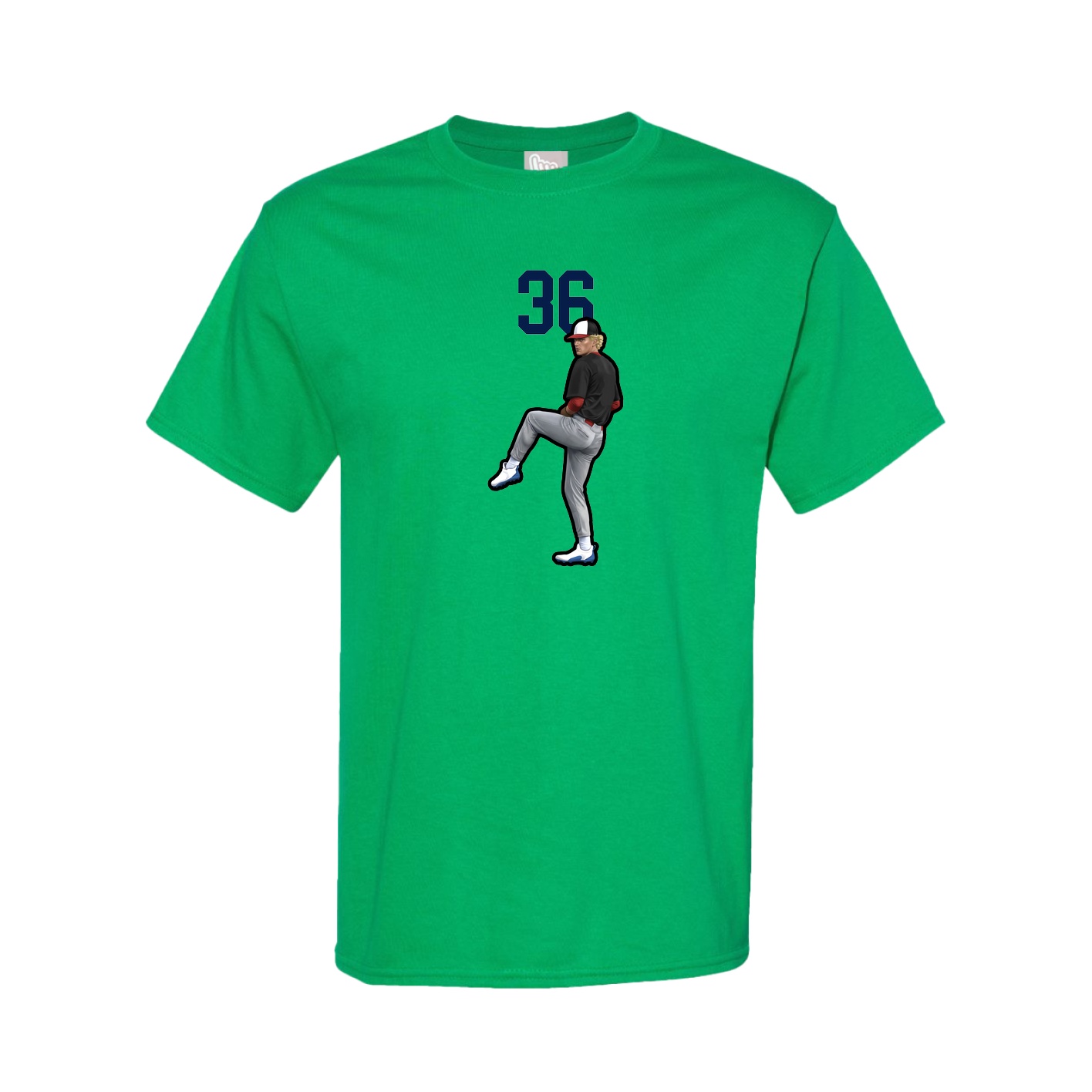 Youth Tee — Number Top in Green