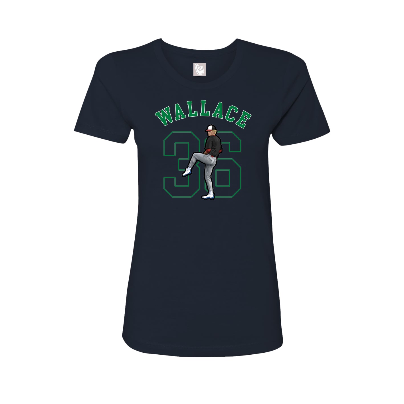 Fitted Women's Tee — Shirsey Arch in Navy
