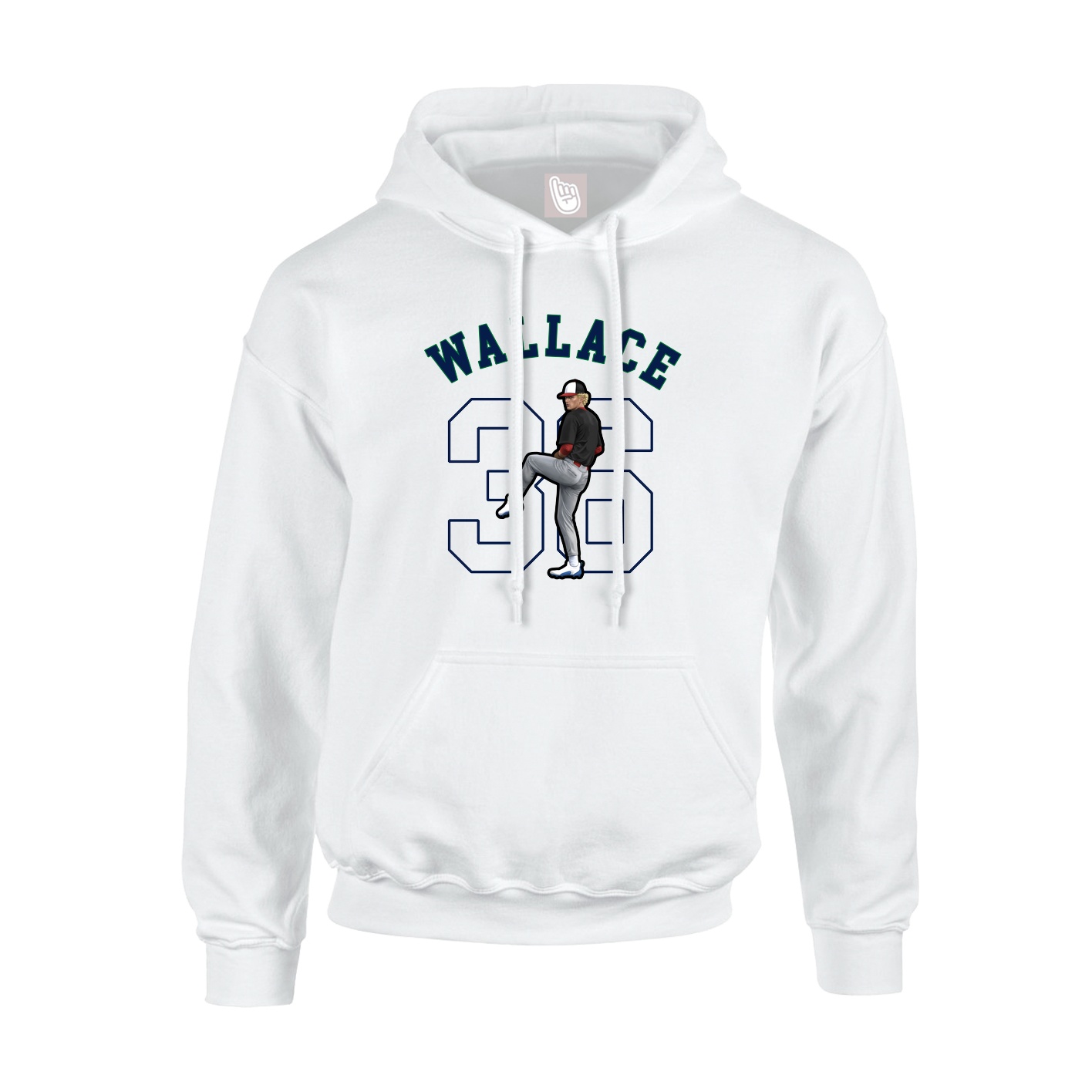 Youth Hoodie — Shirsey Arch in White