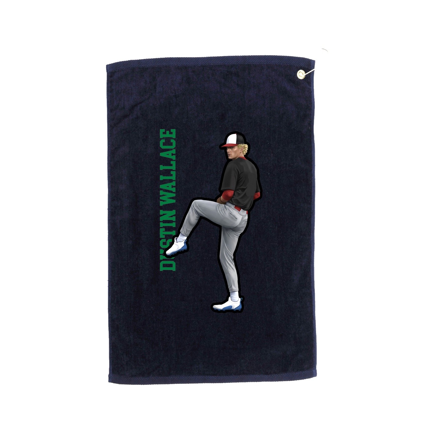 Golf Towel — Name Vertical in Navy