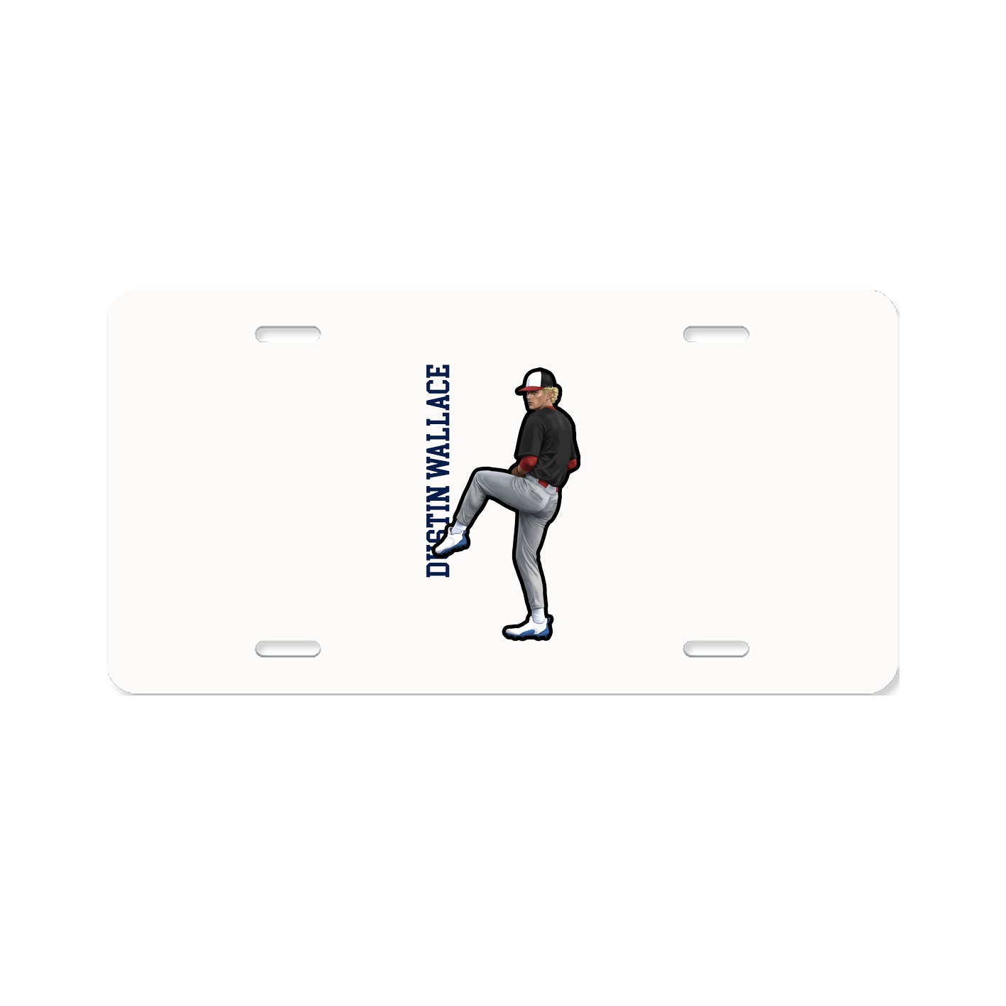 License Plate — Name Vertical in Classic