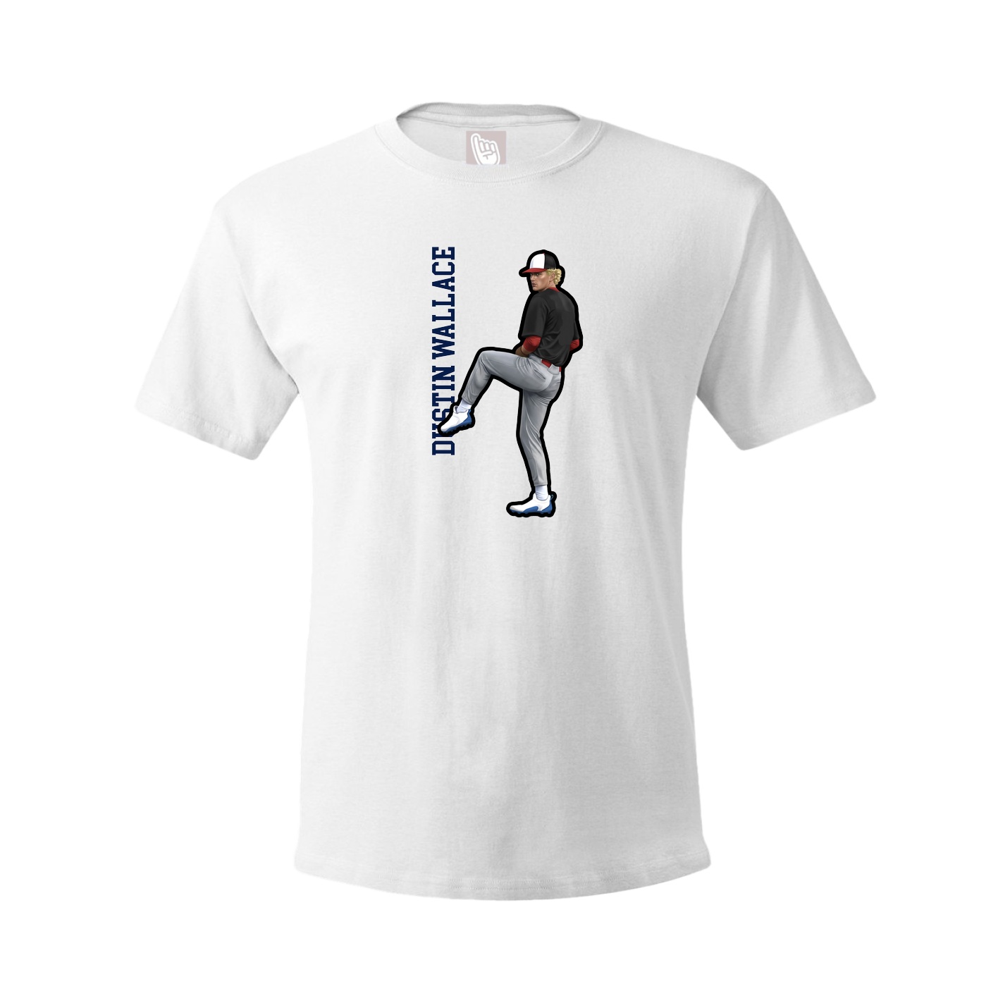 Tee — Name Vertical in White