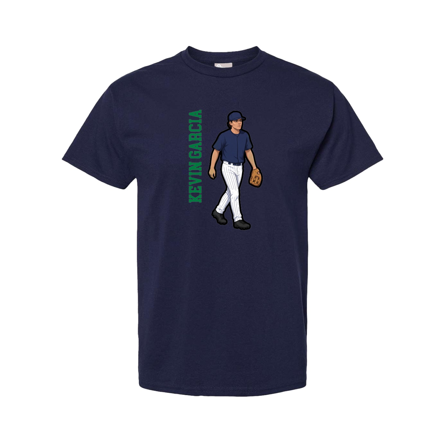 Tee — Name Vertical in Navy