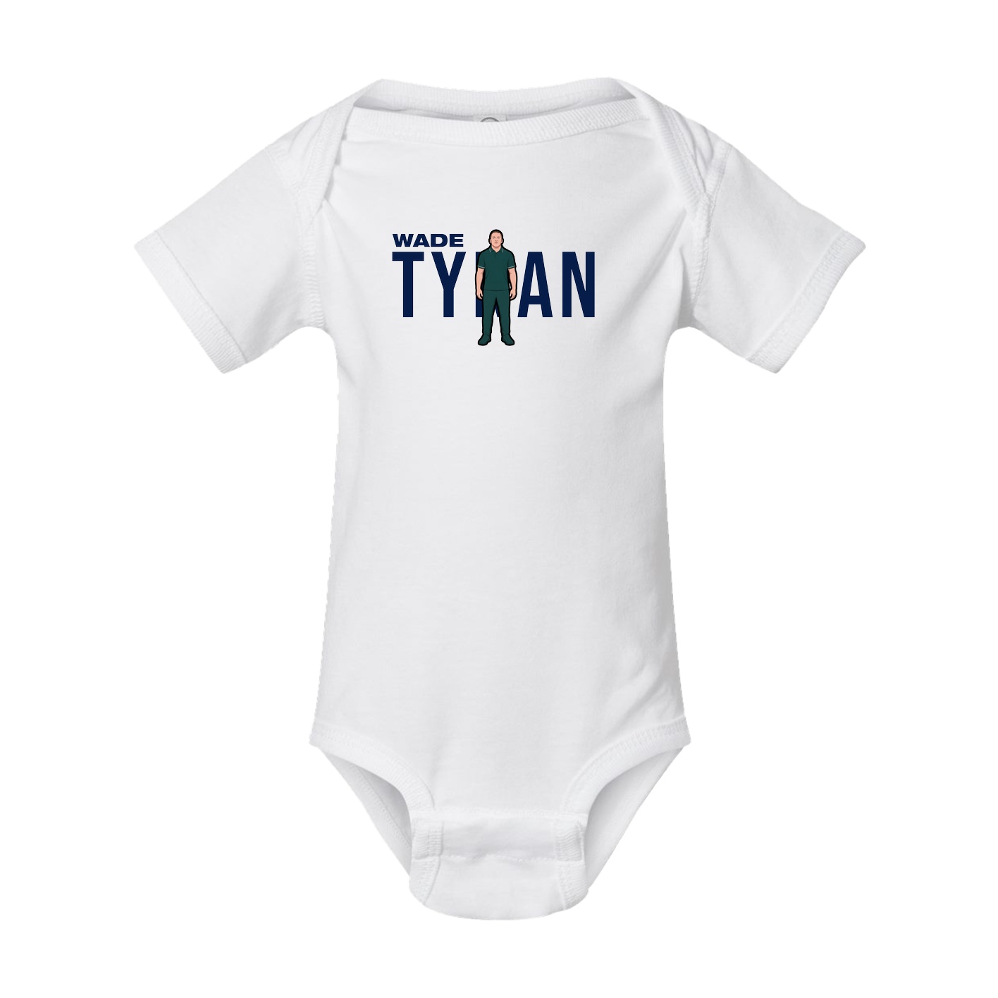 Baby Onesie — Player Name in White