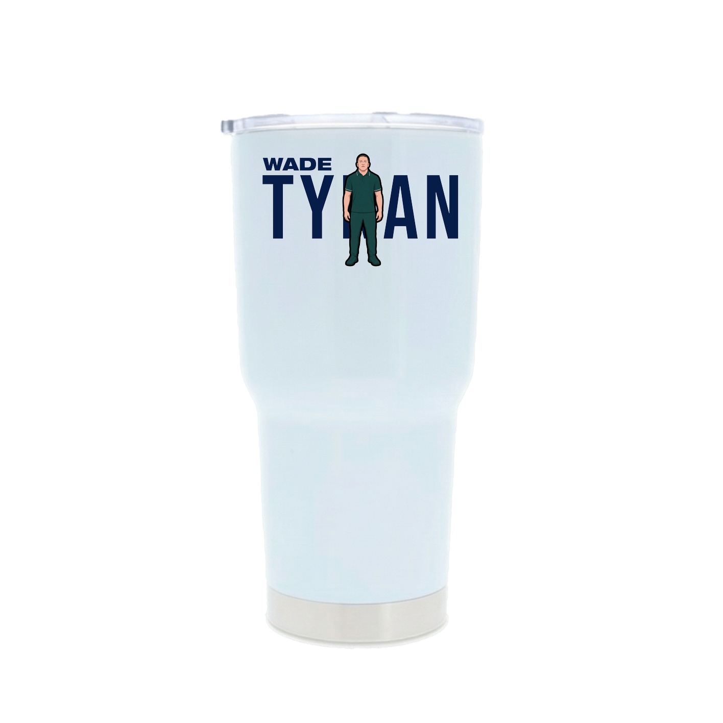 30oz Stainless Steel Tumbler — Player Name in White