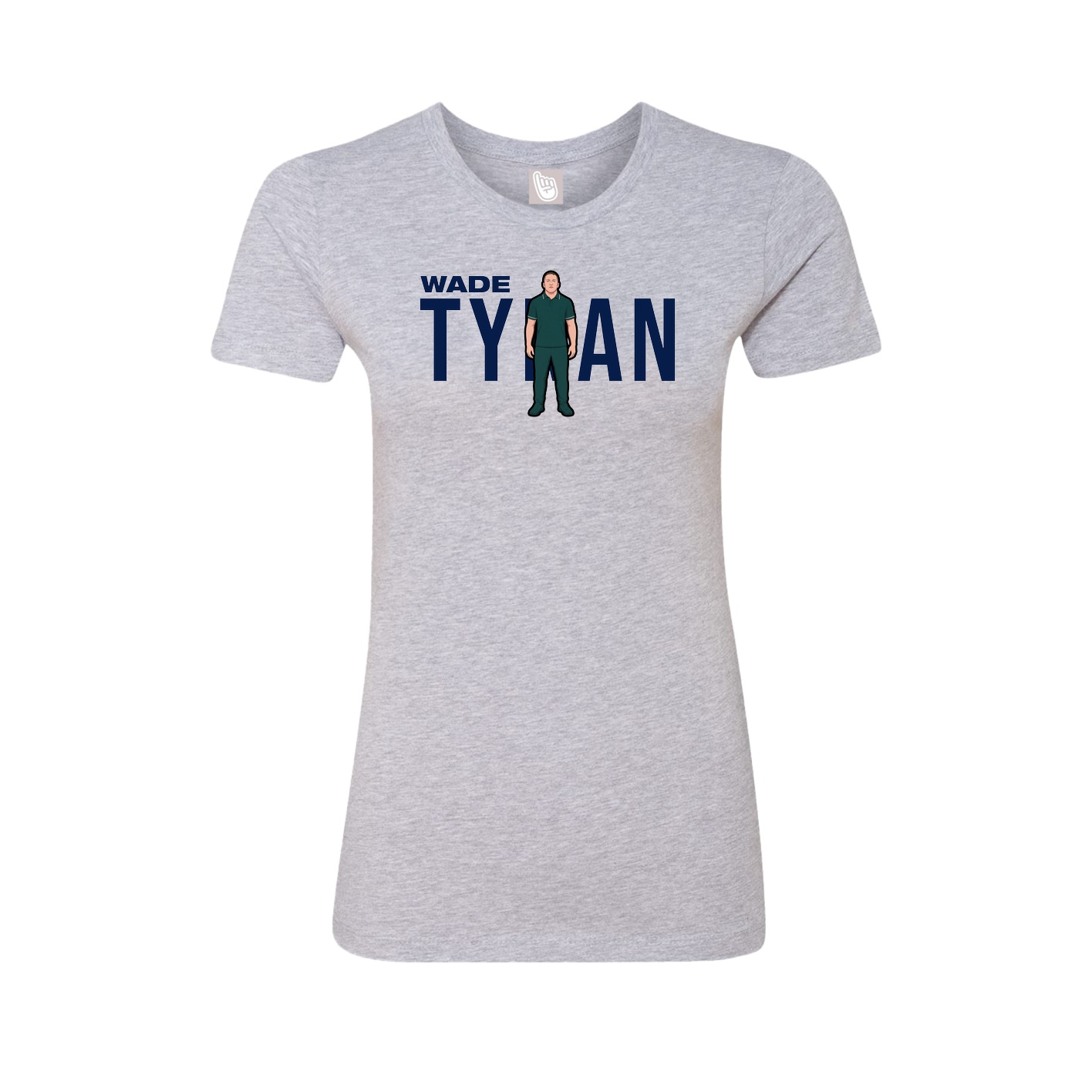 Fitted Women's Tee — Player Name in Grey